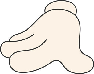 Cartoon Hand Measuring Gesture