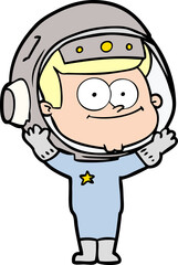 happy astronaut cartoon