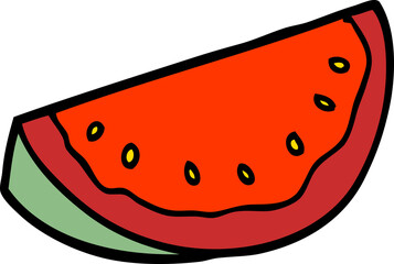 cartoon doodle watermelon