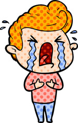 cartoon crying man