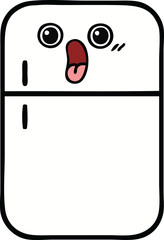 cute cartoon of a fridge freezer