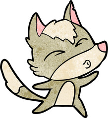 cartoon wolf howling