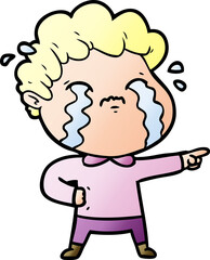 cartoon man crying