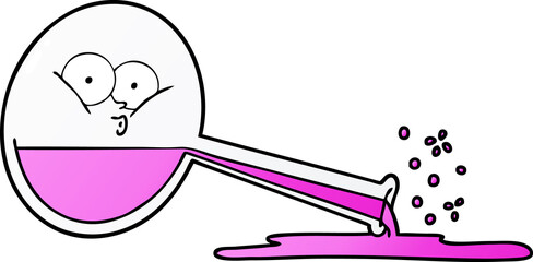 cartoon spilled chemicals
