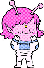 cartoon alien girl