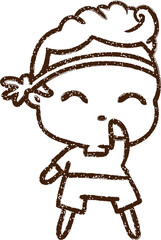 Fototapeta premium Sports Boy Charcoal Drawing