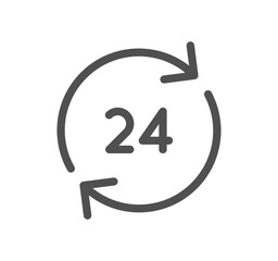 Time related icon outline and linear vector.