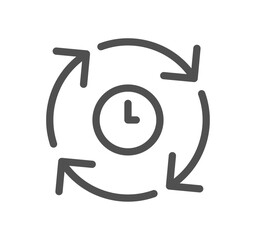 Time related icon outline and linear vector.