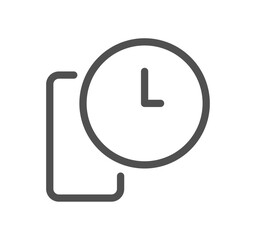 Time related icon outline and linear vector.
