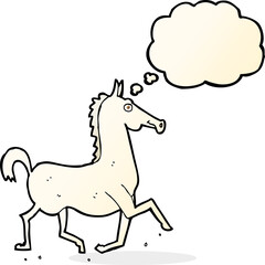 cartoon horse with thought bubble