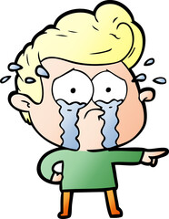 cartoon crying man