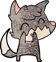 happy cartoon fox