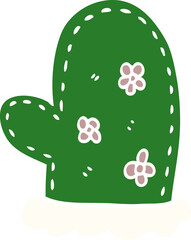 cartoon doodle oven mitts