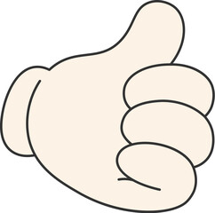 Cartoon Hand Thumbs Up