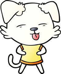 cartoon dog sticking out tongue