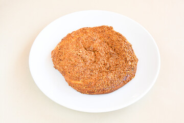 Turkish Dessert Sobiyet  Baklava, kadayif,  mussels baklava and classic baklava with Pistachio . Cevizli, Fistikli Baklava, top view.