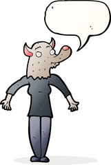 cartoon werewolf woman