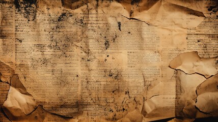 Old paper parchment weathered grunge aged papirus texture. Generative AI. - obrazy, fototapety, plakaty