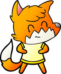 cartoon friendly fox
