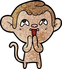 crazy cartoon monkey