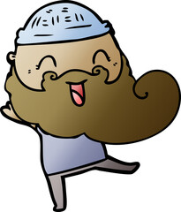 happy bearded man