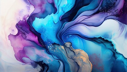Marble & Alcohol ink background, Generative AI