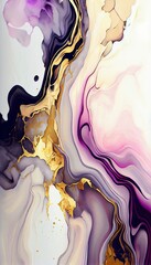 Marble & Alcohol ink background, Generative AI