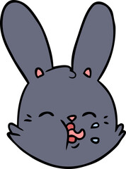 cartoon funny rabbit face