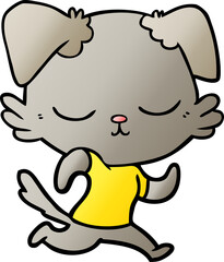 cute cartoon dog running