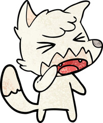 angry cartoon fox
