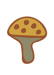 Magic mushrooms. Psychedelic hallucination. doodle illustration isolated on white. 60s trippy hippie art.d. vector illustration.