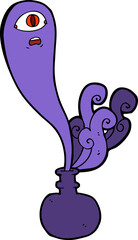 cartoon halloween ghost in bottle