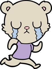 crying bear cartoon chraracter