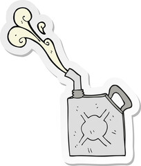 sticker of a cartoon fuel can