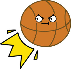 cute cartoon of a basketball