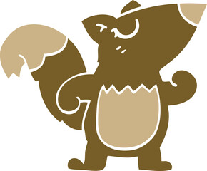 cartoon doodle confident squirrel