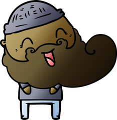 happy bearded man