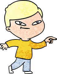 cartoon pointing man
