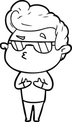 cartoon cool guy