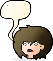 cartoon shocked expression  with speech bubble