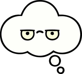 comic book style cartoon of a thought bubble