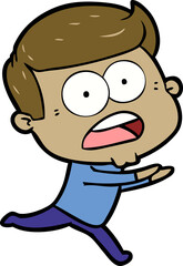 Obraz premium cartoon shocked man