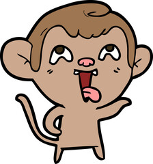 crazy cartoon monkey