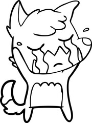 crying fox cartoon