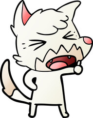 angry cartoon fox