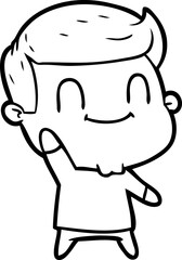 cartoon happy man