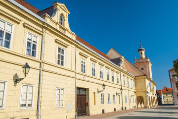 Fototapeta na wymiar Holy trinity square in Tvrdja, old historic town of Osijek, Croatia