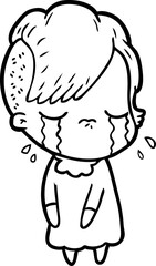 cartoon crying girl