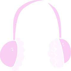 flat color illustration of ear muffs