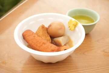 Japanese healthy food, Oden, Hanpen and Egg - 日本料理 おでん はんぺん 卵
